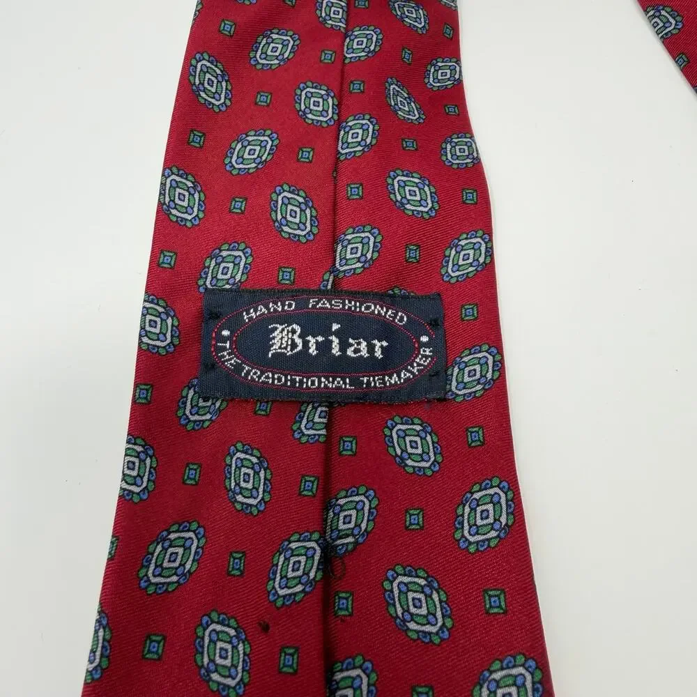 Vintage S&R Men’s Shop Brian Fox Red Geometric Tie